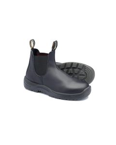 BLU179-065 image(1) - Blundstone Steel Toe Slip-On Elastic Side Boots w/ Kick Guard, Black, AU size 6.5, US size 7.5
