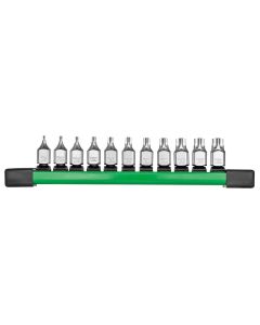 MLW48-22-9533 image(0) - Milwaukee Tool 1/4 inches Drive Low-Profile TORX Bit Socket Set - 11 Piece