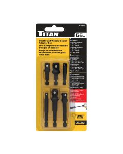 Titan 6 pc. Stubby and Wobble Socket Adapter Set