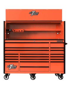 EXTRX7220HROK image(2) - Extreme Tools RX 72" Pro Hutch & 19 Drwr Cab Combo, Orange, Blac