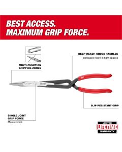 MLW48-22-6540 image(1) - Milwaukee Tool 13" Long Reach Pliers - Straight Nose