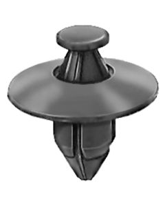 AVC16782 image(0) - AUVECO 16782 Push-Type with Drive Pin Retainer, 20 mm Dia Head x 8 mm L Stem x 8 mm Hole, Nylon, Black