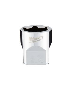 MLW45-34-9068 image(2) - Milwaukee Tool 3/8" Drive 3/4" SAE 6-Point Socket with FOUR FLAT Sides, Vanadium Steel, Chrome