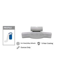 Wegmann Automotive 2.75 oz Zinc Coated Clip-on TZ Gray Series Wheel Weight (Box of 25)