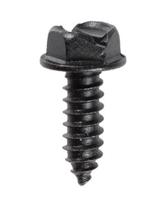 AUVECO 18354 Slotted Hex Washer Head A/AB Point License Plate Screw, #14 Screw x 3/4 in L x 3/8 in Across Flats