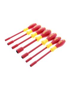 WIH32293 image(0) - WIHA Tools 7 Piece Insulated SoftFinish Nut Driver Set - Metric