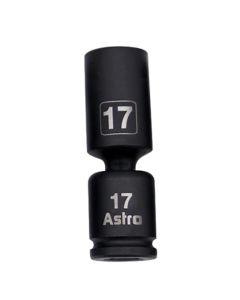 Astro Pneumatic 17MM 3/8 Inch Drive Mid-Length Pinless Universal Impact Socket - Metric