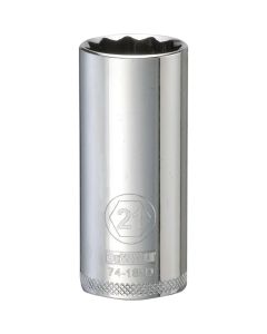DWTDWMT74189OSP image(0) - DEWALT 12 Point 3/8'' Drive Deep Socket 21Mm