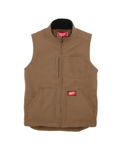 MLW801BR-S image(3) - Milwaukee Tool HEAVY DUTY SHERPA-LINED VEST - BROWN S