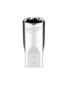 MLW45-34-9034 image(1) - Milwaukee Tool Milwaukee Tool 1/4" Drive 8mm Metric Socket with FOUR FLAT Sides, 6-Point, Vanadium Steel, Chrome