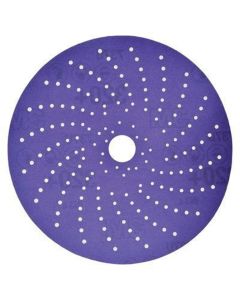 MMM31483 image(0) - 3M Co. Cubitron II 31483 737U Series Multi-Hole Clean Sanding Abrasive Disc, 6 in Dia, 320+ Grit, Hook and Loop, Purple