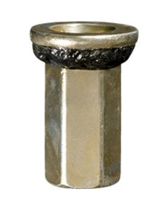 AVC20415 image(0) - AUVECO 20415 Tailgate and General Purpose Specialty Nutsert, M6 x 1 mm Screw x 12 mm Dia Head, Metal, Zinc/Yellow