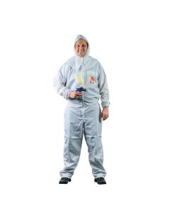 HITPS205W image(0) - High Teck Products PS205W Premium Paint Suit, Medium, White, 2-Way Zipper