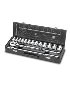 CHA32162 image(0) - Channellock 16-PC 1/2" DR METRIC SET