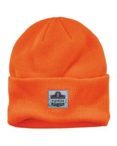 ERG16807 image(0) - Ergodyne 6806 Orange 6806 Cuffed Rib Knit Beanie Hat
