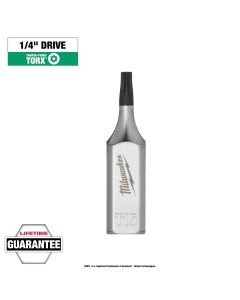 MLW45-34-1152 image(0) - Milwaukee Tool 1/4 Inch Drive T15 Tamper Proof TORX Bit Socket