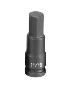GRE2922F image(1) - Grey Pneumatic SOC 11/16 1/2D IMP HEX