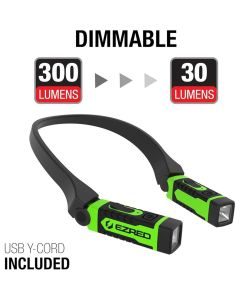 EZRNK15-GR image(1) - E-Z Red ANYWEAR Rechargeable 300 Lumen Dimmable Neck Light - Green