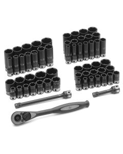 Grey Pneumatic 3/8" Drive 59 Piece Fractional & Metric Duo-Socket Set - 6 Point