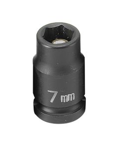 GRE907MG image(0) - Grey Pneumatic 1/4" Drive x 7mm Magnetic Standard Socket