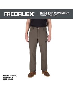 MLWM651N-3234 image(0) - Milwaukee Tool FREEFLEX Tech Pants - Brown 32 X 34