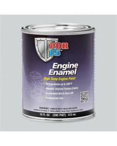 POI42038 image(0) - POR-15 INC 42038 High Temperature Engine Enamel Paint, 1 pt Can, Gloss Black, Liquid, 30 to 60 min Curing