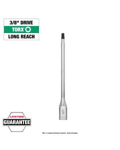 MLW45-34-1067 image(0) - Milwaukee Tool 3/8 Inch Drive T30 Long TORX Bit Socket