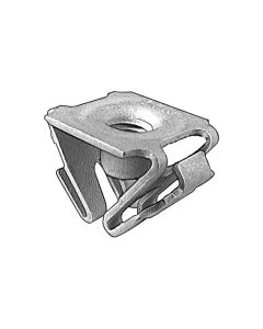 AUVECO 19317 Snap-In Front Fender Extension/License Plate Bracket Retainer Nut, M6 x 1 mm Screw, Zinc Organic