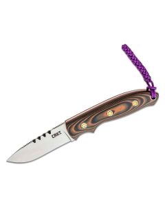 CRK2861 image(0) - CRKT (Columbia River Knife) HuntN Fisch 9Cr18MoV Satin Plain Blade Fixed Blade Knife with Sheath G10 Handle - Brown