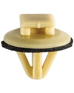 AVC19797 image(0) - AUVECO 19797 Door Molding Clip, 15 mm Dia Head x 9 mm L Stem x 8 mm Hole, Nylon, Butterscotch