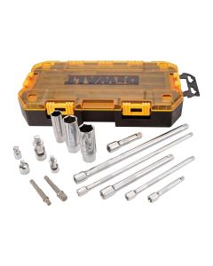 DWTDWMT73807 image(1) - DEWALT 1/4 in & 3/8 in Drive Tool Accessory Set (15 pc)