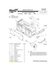 Milwaukee Tool AC Adapter for M18 Bluetooh Jobsite Radio MLW2952-20
