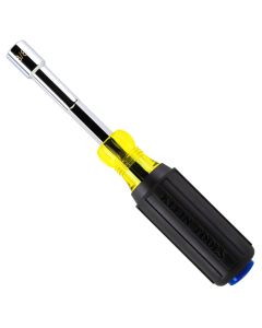 KLE65414MAG image(0) - Klein Tools Color-Coded Magnetic Hollow-Shaft Heavy-Duty Nut Driver, 1/4-Inch