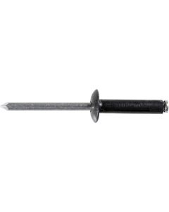 AUVECO 17121 Split-Type Rivet, 3/16 in Dia x 5/64 to 15/64 in Grip Range, Aluminum, Black