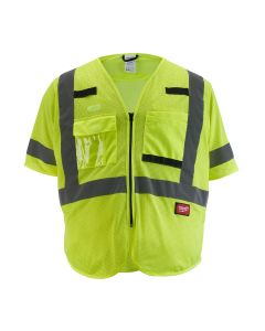 MLW48-73-5134 image(2) - Milwaukee Tool Class 3 High Visibility Yellow Mesh Safety Vest - 4XL/5XL