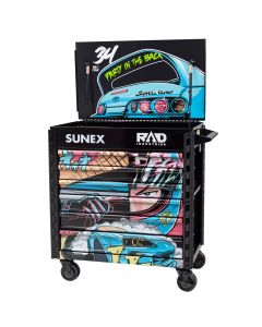 SUN8057XTBKRADDAN image(0) - SUNEX Premium Full-Drawer Service Cart - RAD DAN Burkett Signature Design - Black