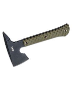 CRK2726 image(0) - CRKT (Columbia River Knife) Jenny Wren Compact SK-5 Powder Coat Axe w/Spike Blade Tomahawk with Sheath Glass-Reinforced Nylon Handle - Green