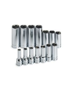 SKT1854 image(0) - S K Hand Tools SOCKET SET 3/8IN. DRIVE 14PC METRIC DEEP 6 POINT