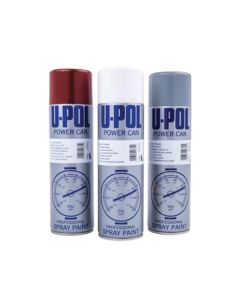 UPO0803 image(0) - U Pol Products Power Can UP0803 Professional Spray Paint, 500 mL Aerosol Can, Gloss Black, 21.5 sq-ft/unit Coverage