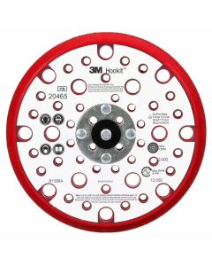MMM20465 image(0) - 3M 6 Inch Xtract Low Profile Back-up Pad - External 53 Holes Red Foam
