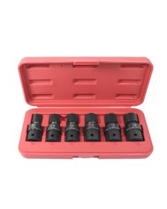 KTI38500 image(2) - K Tool International Socket Set Impact Flex 1/2 Inch Drive 6 Piece Metric