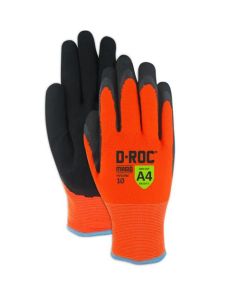 MGLHV550W-8 image(1) - Magid Glove & Safety D-ROC HV550W Waterproof Thermal Coated Work Glove - Cut Level A4, Size 8, Medium (1 Pair)