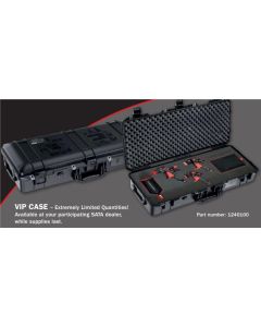 SAT1240100 image(0) - Sata 100 Years Special Edition 3-Spray Gun Case(includes Jet X Dig Ready, 100B F, and Minijet 4400B HVLP Spray Guns)