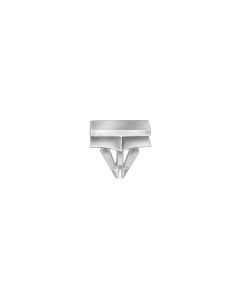 AUVECO 20328 Rocker Panel Molding Clip, (9/16 x 13/16 in Top x 13/16 in Bottom) Head, Nylon, White