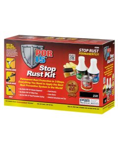 POI40909 image(1) - POR-15 INC 40909 Stop Rust Kit, 4 oz, Black, 6 sq-ft Coverage