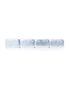 Tire Mechanic's Resource 1.0oz Silver Steel Adhesive Tape Wheel Weights with Easy Peel Tape . 144oz/Box, 144pcs
