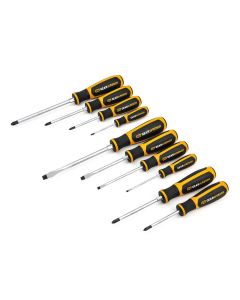 KDT80060H image(1) - GearWrench 10 Piece Phillips/Slotted/Pozidriv Dual Material Screwdriver Set