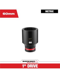 Milwaukee Tool SHOCKWAVE&trade; Impact Duty 1" Drive 60MM Deep 6 Point Socket