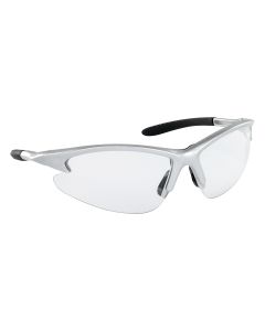 SAS Safety DB2 Safe Glasses w/ Silver Frame and Clear Lens in Polybag