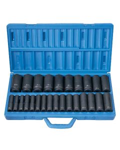Grey Pneumatic 1/2" Drive 26 Piece Deep Length Metric Master Set